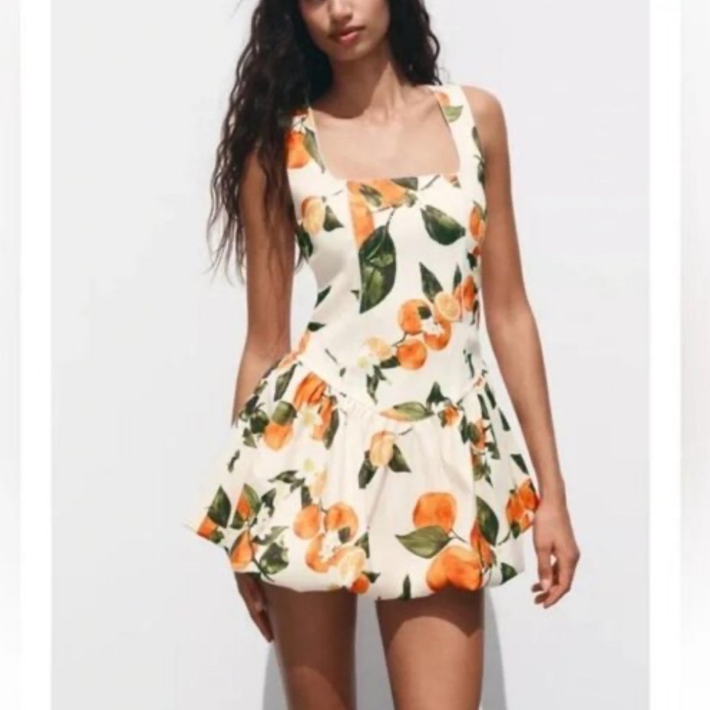 ZARA PRINTED SHORT DRESS